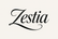 scritta Zestia stilizzata ed elegante 